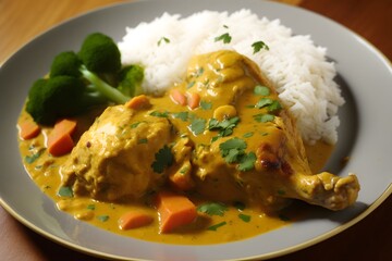 chicken curry created using AI Generative Technology