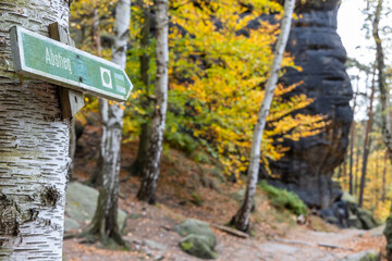 Elbsandsteingebirge im Herbst sächsische Schweiz