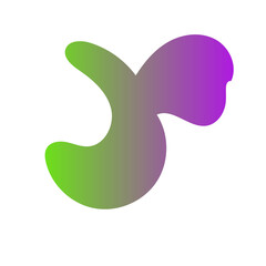 Futuristic Abstract Shapes Gradient Decor 