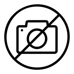 no photo line icon