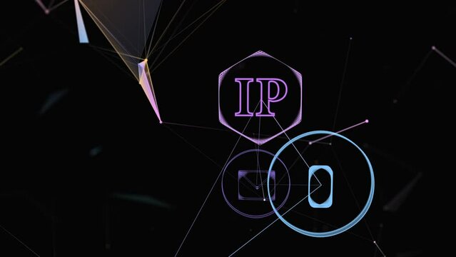 Plexus with HUD elements. Abstract background with figure . The concept of business, statistics.