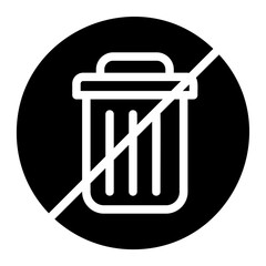 zero waste glyph icon