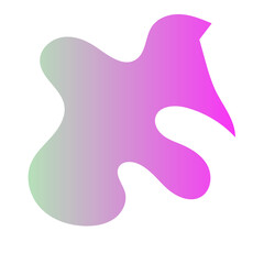 Futuristic Abstract Shapes Gradient Decor 