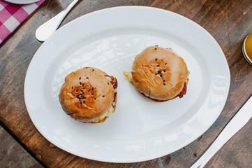 Desayuno al aire libre.