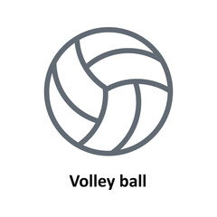 Volley ball Vector  Outline Icons. Simple stock illustration stock