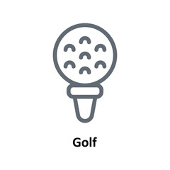 Golf Vector  Outline Icons. Simple stock illustration stock