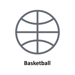 Basketball Vector  Outline Icons. Simple stock illustration stock