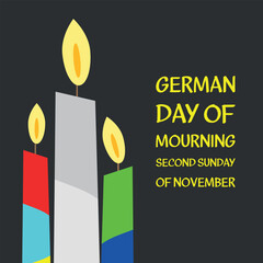 Day of Mourning . Design suitable for greeting card poster and banner