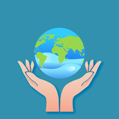 World water day. Save water. Vector illustration.