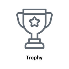 Trophy  Vector  Outline Icons. Simple stock illustration stock