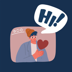 Vector illustration of web live chat