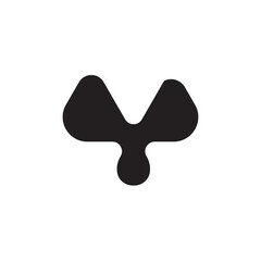 black abstract logo icon illustration .