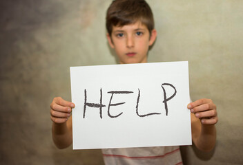 Stop bullying, sad kid, social problems of humanity