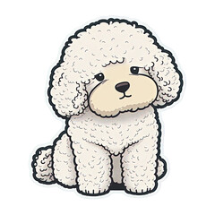 Cartoon Poodle Puppy, Generated AI, Generated, AI