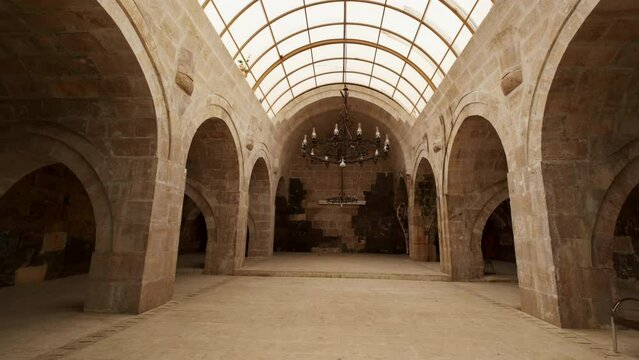 Close-up view of Historical medresah in Tokat. 4K Footage in Turkey