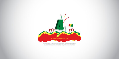 Vector illustration of Happy Independence Day Senegal