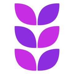 Modern geometric shape butterfly on a leaf