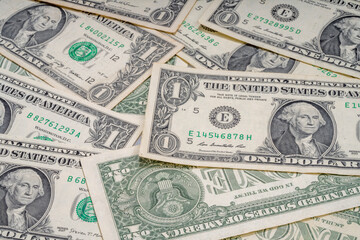 Money concept,Money and banknotes of many currencies.