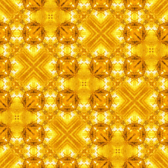 Block print, batik print, and seamless pattern backgrounds for digital printing of textile patterns with gold color texture..