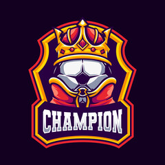 Football Champion badge logo. Soccer Winner mascot logo © Jovi MIng