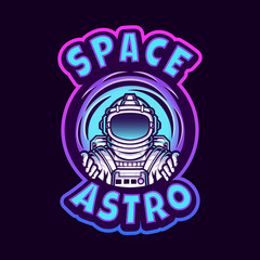 Astronaut mascot logo design. Astronaut Esport gaming logo  © Jovi MIng