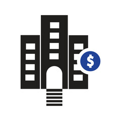 Financial bank icon vector