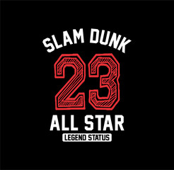 Slam Dunk Basketball sport graphic for young design t shirt print © goank graphic