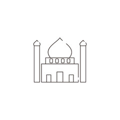 Obraz premium Muslim Building Icon Concept Isolated