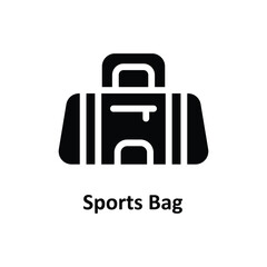 Sports Bag Vector  solid Icons. Simple stock illustration stock