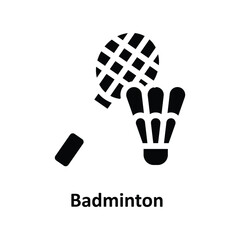 Badminton Vector  solid Icons. Simple stock illustration stock