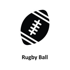 Rugby Ball Vector  solid Icons. Simple stock illustration stock