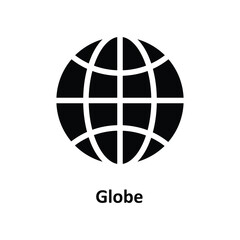 Globe Vector  solid Icons. Simple stock illustration stock