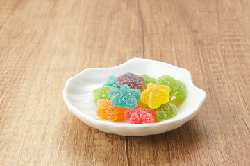 Colorful fruit jelly candy 