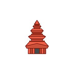 Obraz na płótnie Canvas hindu temple illustration icon vector