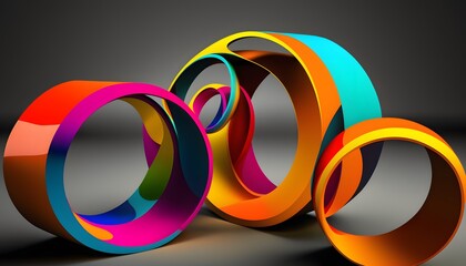 colorful rings created using AI Generative Technology