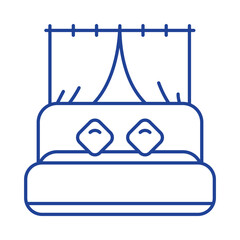 bedroom furniture bed icon