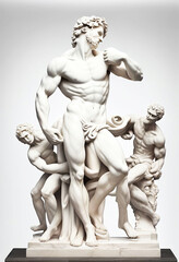 Greek Philosopher full body sculpture. Generative ai