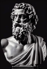 Fototapeta na wymiar Greek philosopher sculpture generative ai illustration
