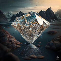 Obraz premium diamond created using AI Generative Technology