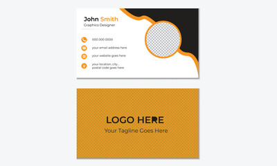 Modern Business Card Template with double-sided creative design 