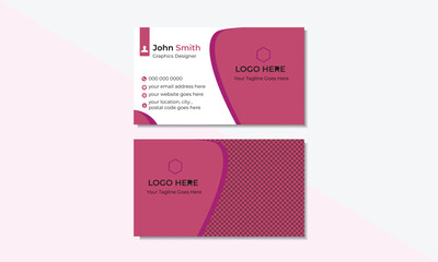 Purple color simple Business Card design .