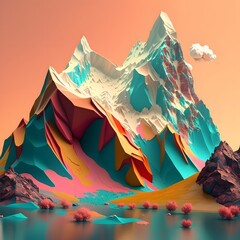 mountain created using Generative AI Technology