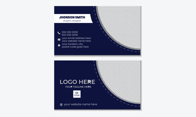  Business card for business and personal use. Vector illustration design. Horizontal layout, Print ready Professional company business card .
