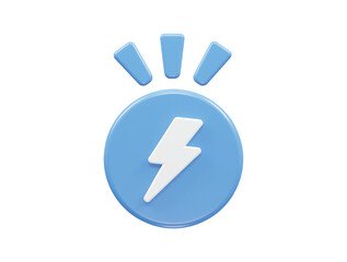 Lighting icon energy 3d rendering vector