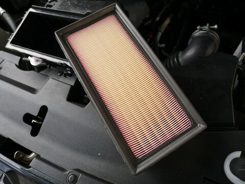New Car Air Filter Before Replacing the Old Car Air Filter