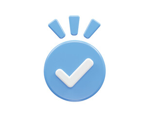 Verified 3d rendering vector icon illustration