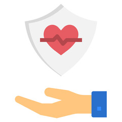 life insurance flat style icon