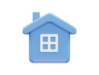 Home icon 3d rendering vector illustration