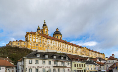 Fototapeta na wymiar The famous Melk Abbey in the Wachau region of Austria