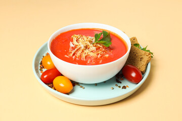 Dish made from tomatoes - tasty tomato soup